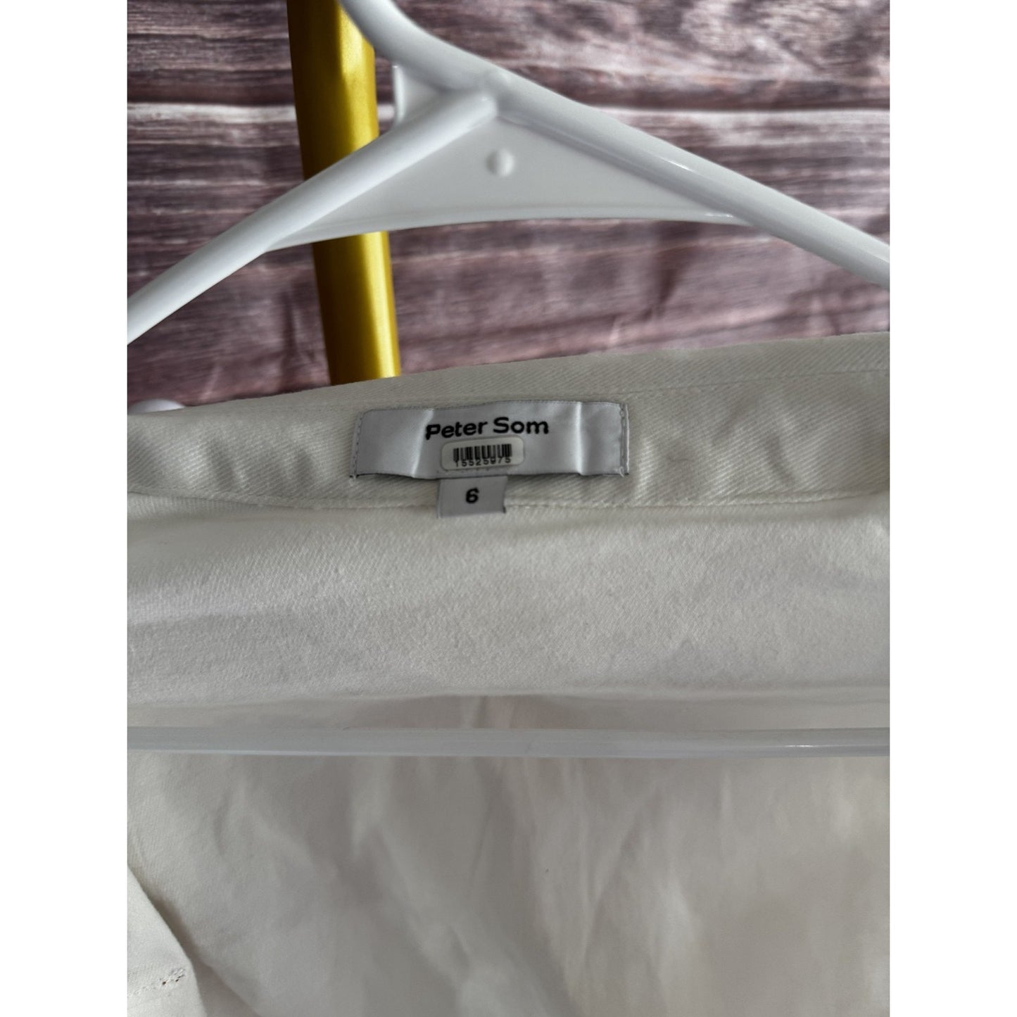 Peter Som Size 6 White Wash Denim Romper