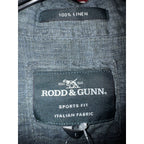 Rodd & Gunn Size L Palm Beach 100% Linen Ash Gray Sport Fit Button Up Shirt