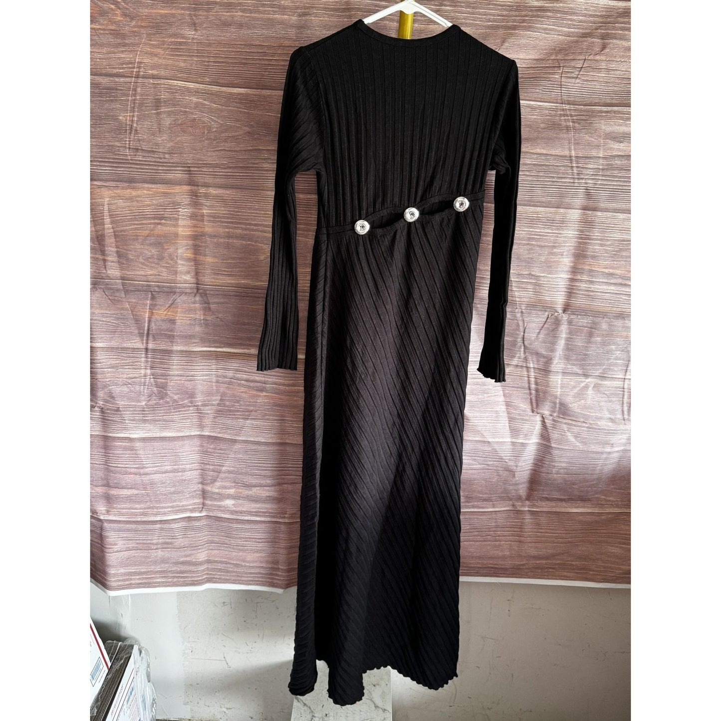 SIMON MILLER Black Simm Size M Knit Maxi Sweater Dress
