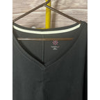 Isaac Mizrahi Live Essentials Size XL Black V Neck Tunic Shirt