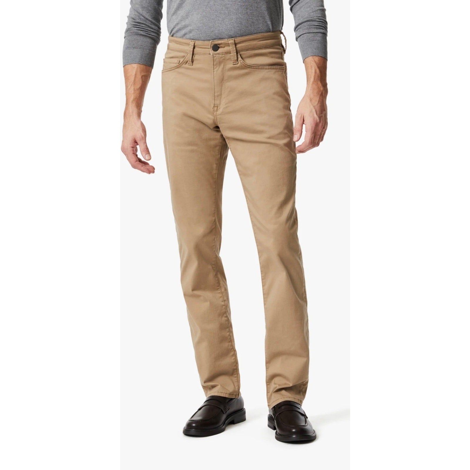 34 Heritage Chrisma Size W38 L36 Classic Comfort-Rise Twill Khaki Pants