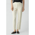Theory Treeca Pull-On Crop Trousers Size 10 in Admiral Crepe Off-White