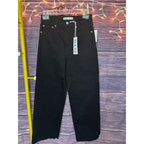 DAZE Size 25 Pleaser All Nighter (Black) High Waist Raw Hem Crop Jeans