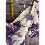 Slate & Willow Size XS Purple Swirl Mini Dress w/ Puff Sleeves