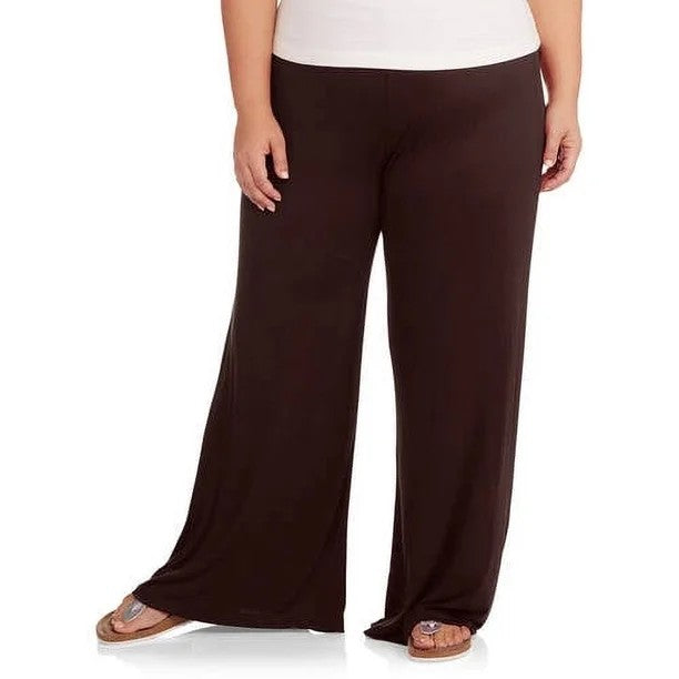 24Seven Comfort Plus Size 3XL Wide-Leg Palazzo Pants