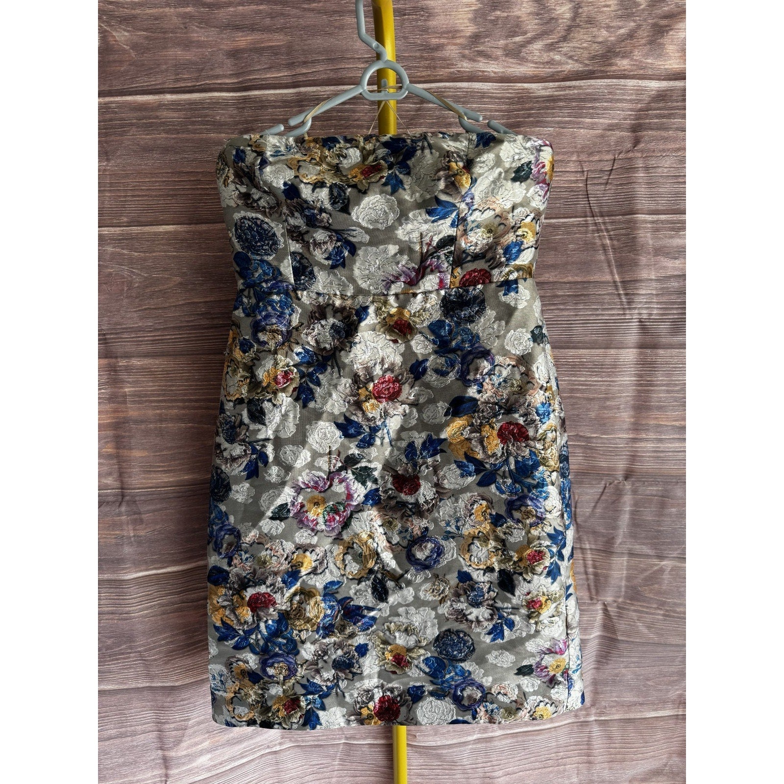 J.Crew Collection Size 12 Floral Jacquard Copenhagen Strapless Cocktail Dress