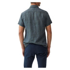 Rodd & Gunn Size L Palm Beach 100% Linen Ash Gray Sport Fit Button Up Shirt