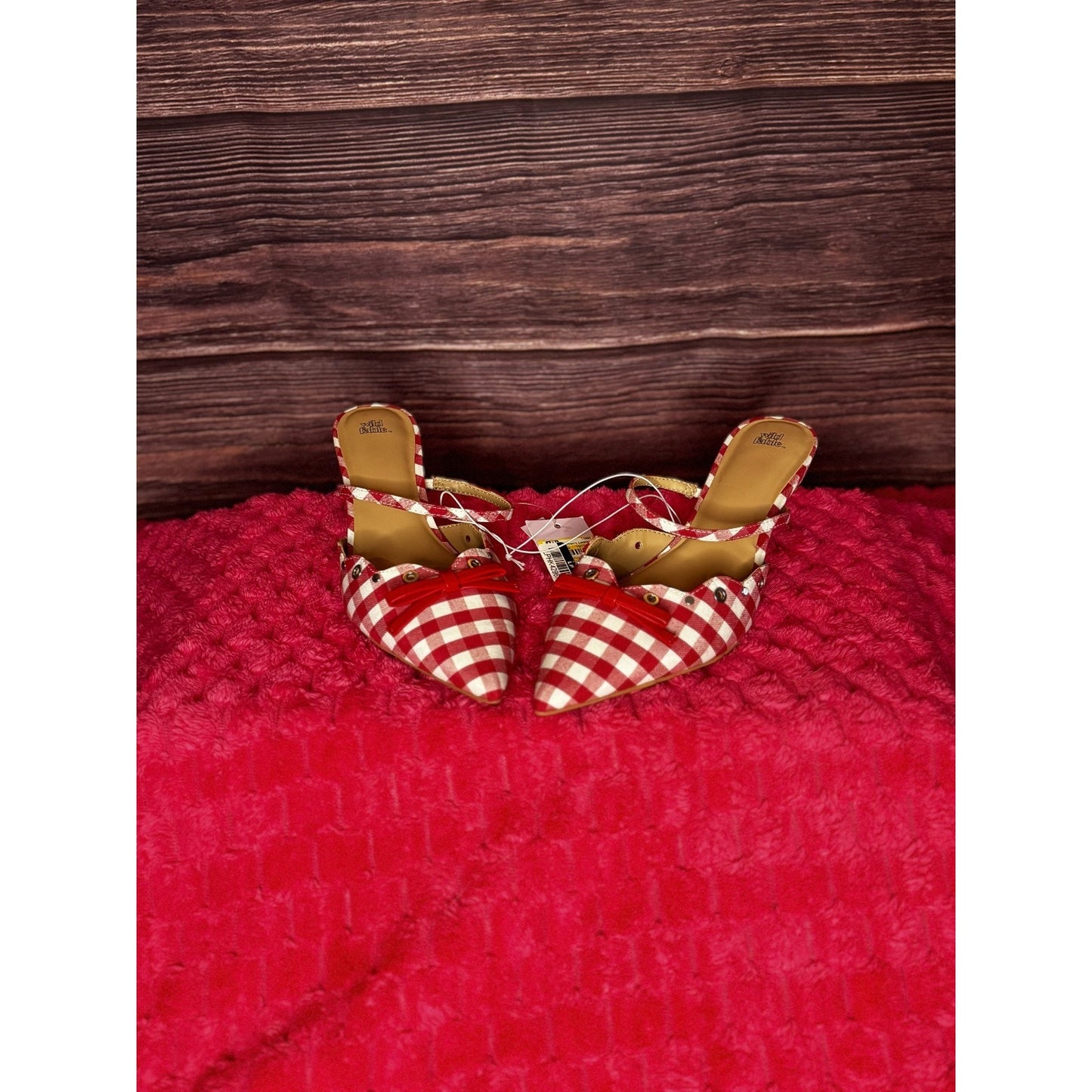 Wild Fable Women's Lysandra Gingham Eyelet Kitten Heels w/ Memory Foam