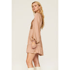 MINKPINK Size M Spencer Rose Color Satin Mini Dress