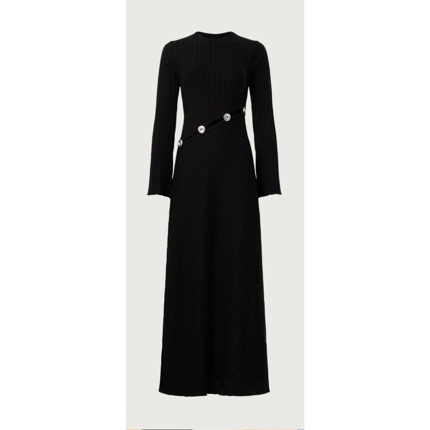 SIMON MILLER Black Simm Size M Knit Maxi Sweater Dress