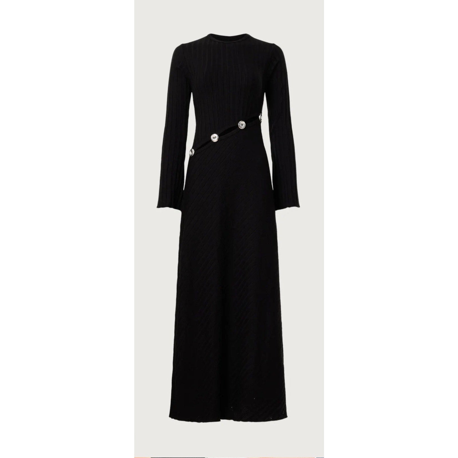 SIMON MILLER Black Simm Size M Knit Maxi Sweater Dress