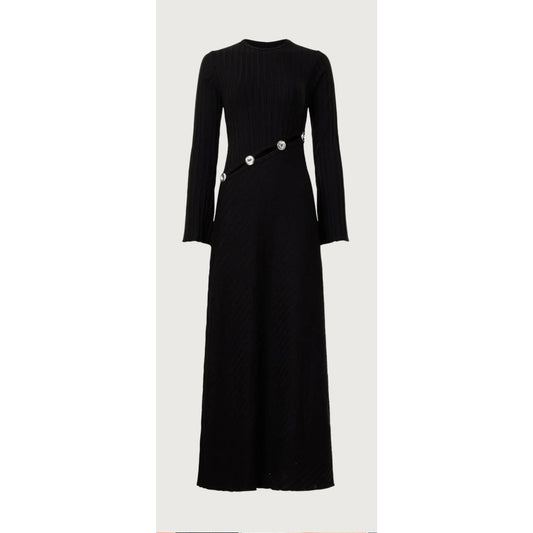 SIMON MILLER Black Simm Size M Knit Maxi Sweater Dress