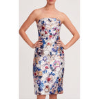 J.Crew Collection Size 12 Floral Jacquard Copenhagen Strapless Cocktail Dress