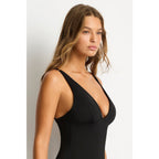 Sea Level Size 4 Essentials Longline Tri One-Piece Swimsuit