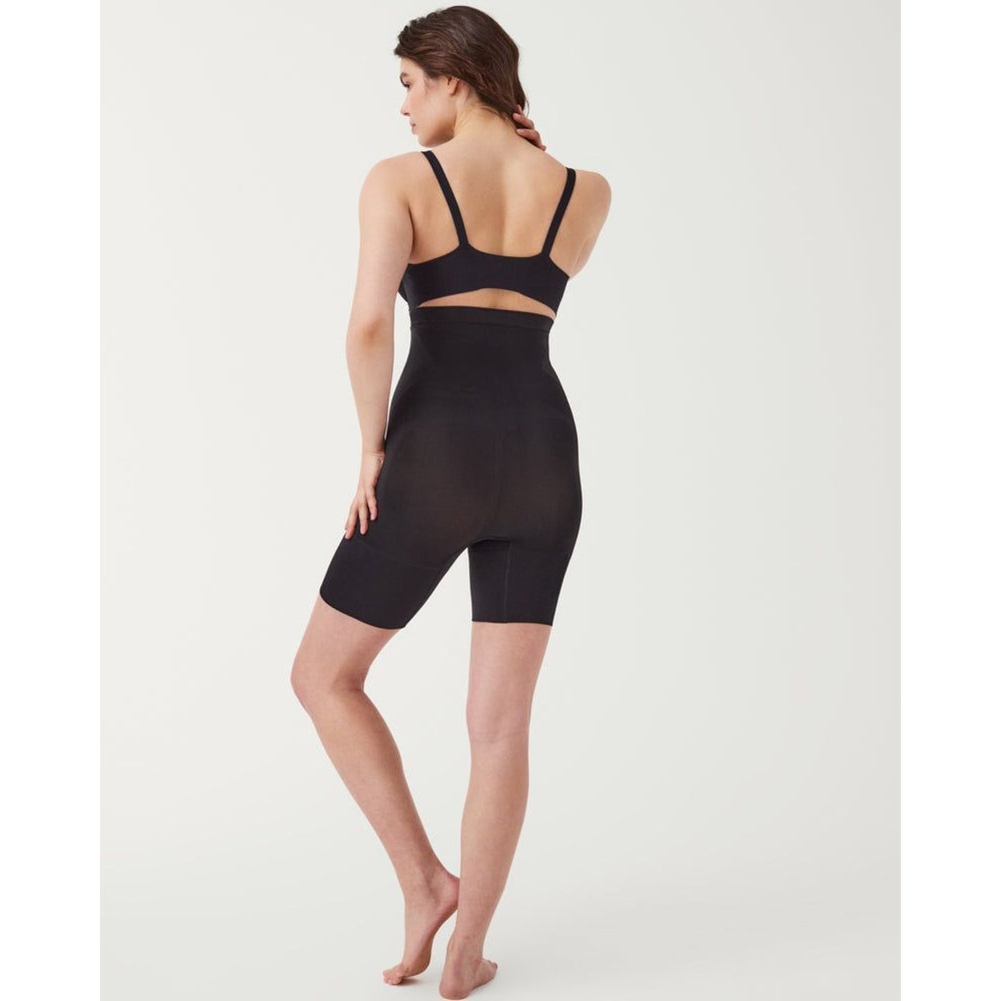 Spanx SPANXsculpt OnCore Size L Black High-Waisted Mid-Thigh Shorts