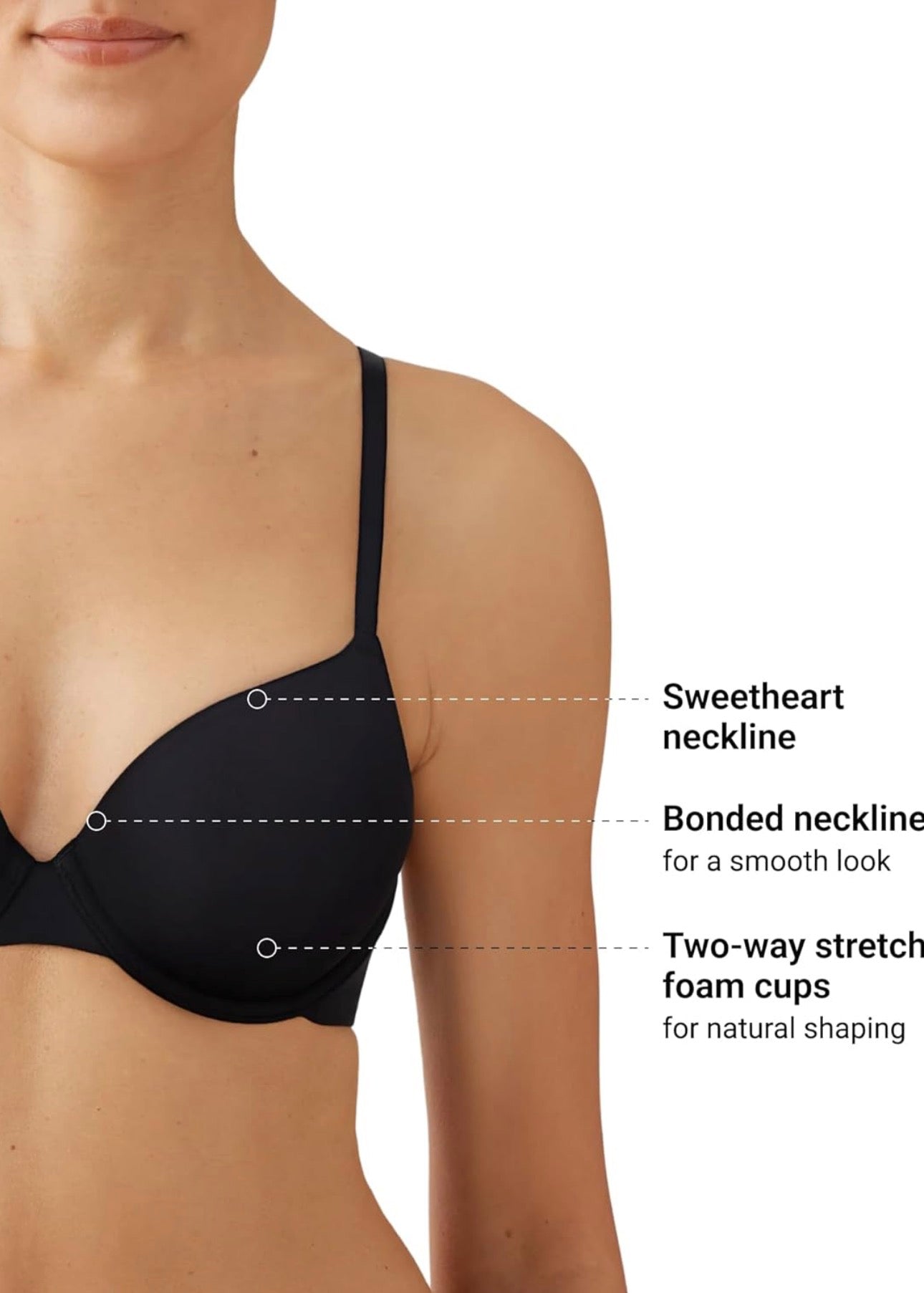 b.tempt'd by Wacoal Size 30DD Black Lightly Padded Underwire T-Shirt Bra
