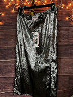 Future Collective Anani Noelle Silver Women's Size 4 Side Cut Out Midi Skirt