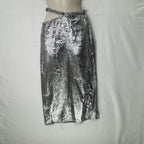 Future Collective Anani Noelle Silver Women's Size 4 Side Cut Out Midi Skirt