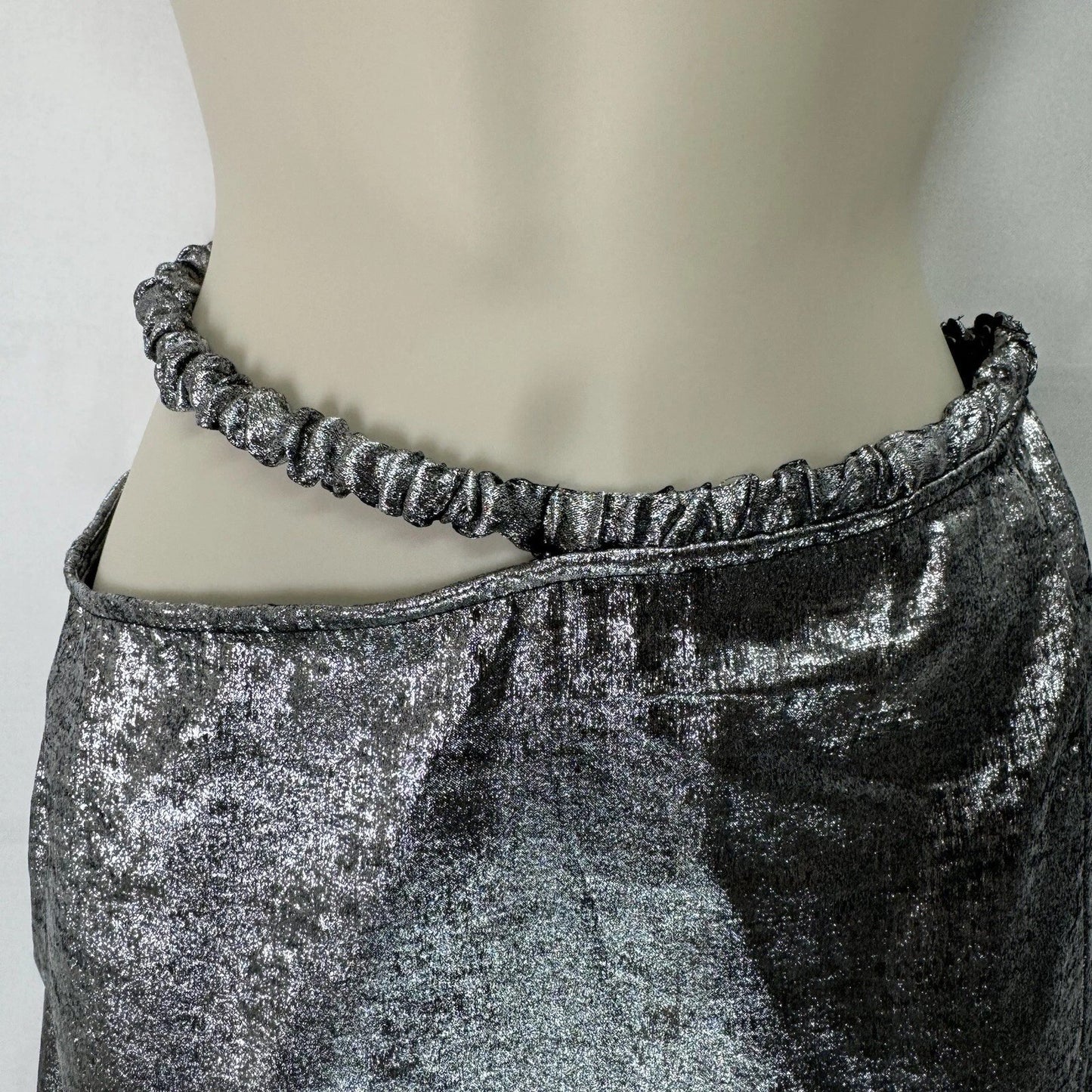 Future Collective Anani Noelle Silver Women's Size 4 Side Cut Out Midi Skirt