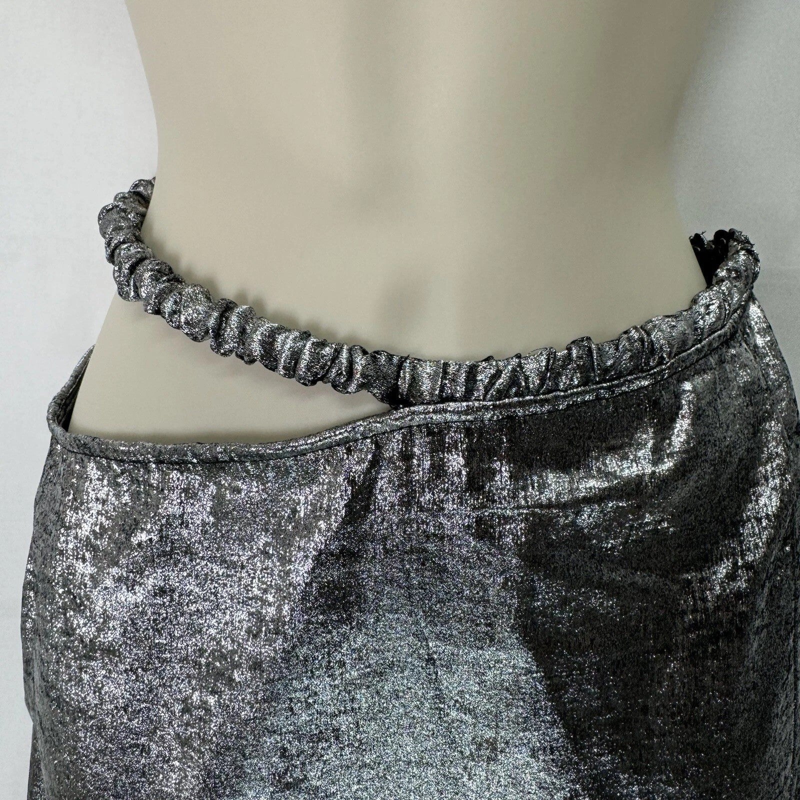 Future Collective Anani Noelle Silver Women's Size 4 Side Cut Out Midi Skirt