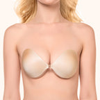 Fashion Forms NuBra Nude (Mocha) D Cup Seamless Push-Up Adhesive Strapless Bra