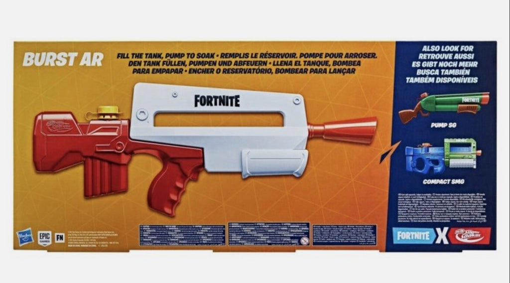 Fortnite Nerf Super Soaker Burst AR Water Blaster (Pump-Action)