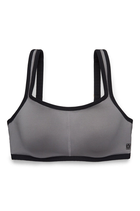 Natori Size 32D Grey/Black Yogi Contour Convertible Sports Bra