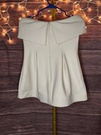 Naked Wardrobe Size M Cream Suiting Strapless Mini Dress