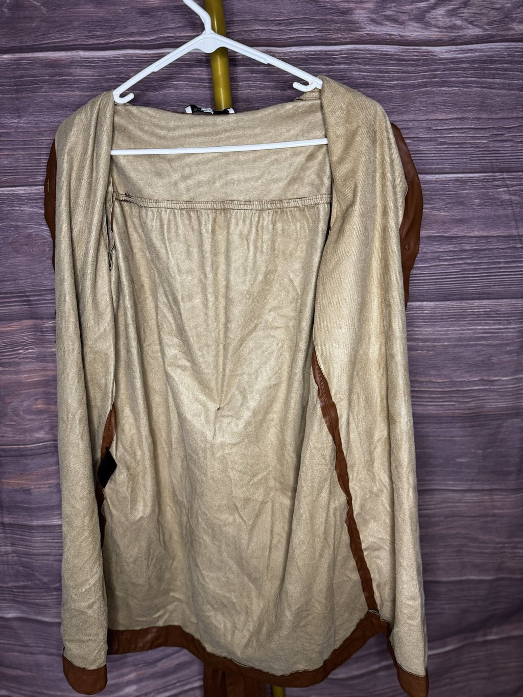 Peter Som Size 4 Brown Faux Leather Shirtdress
