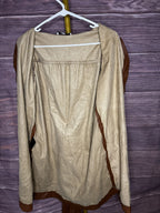 Peter Som Size 4 Brown Faux Leather Shirtdress