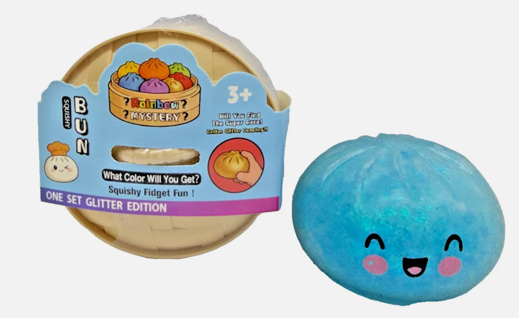 Squishy Bun Large RARE LIGHT UP Rainbow Mystery One Set Glitter Edition Toy