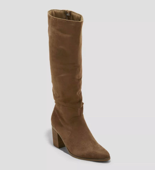 Universal Thread Size 9WC (Wide-Calf) Tan Junie Knee-High Boot w/ Memory Foam