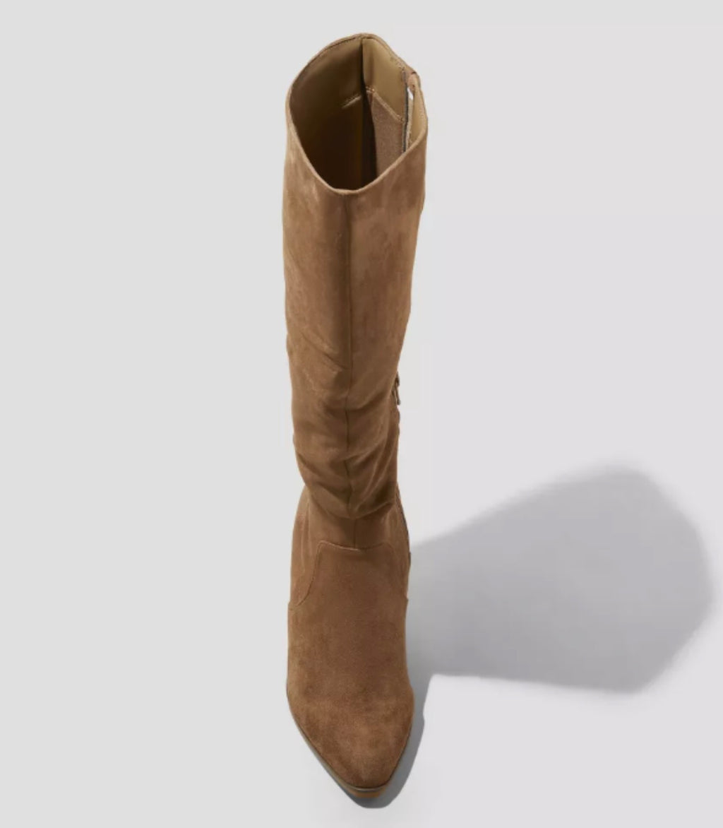 Universal Thread Size 9WC (Wide-Calf) Tan Junie Knee-High Boot w/ Memory Foam