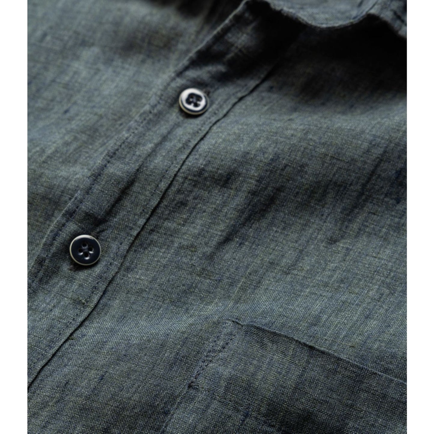 Rodd & Gunn Size L Palm Beach 100% Linen Ash Gray Sport Fit Button Up Shirt