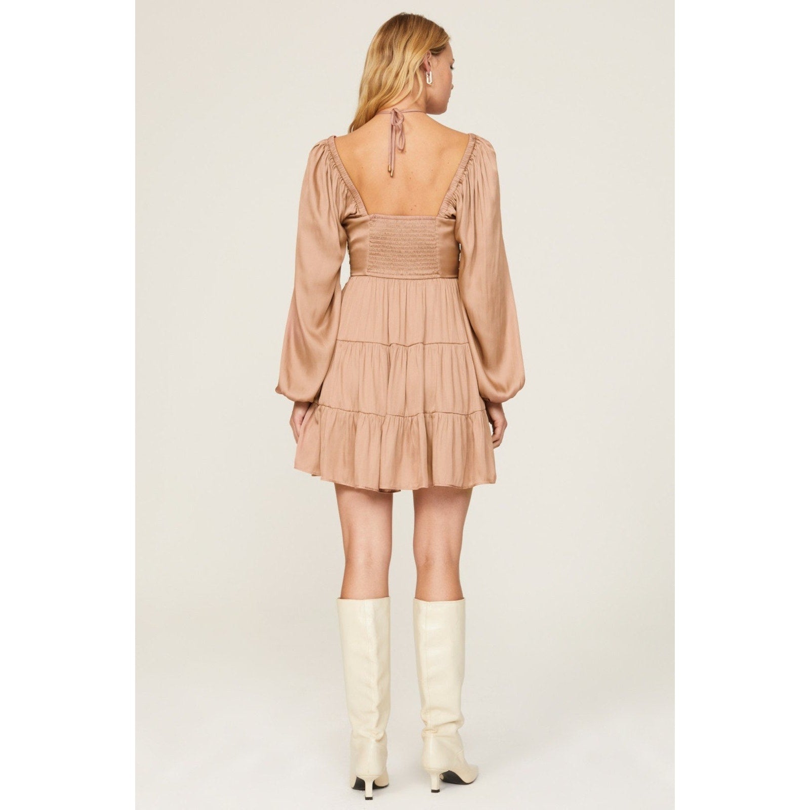 MINKPINK Size M Spencer Rose Color Satin Mini Dress