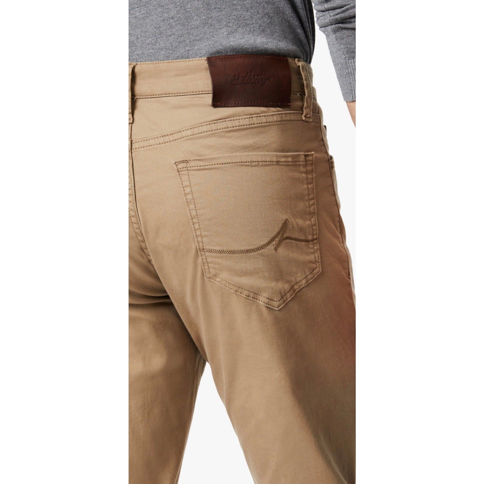 34 Heritage Chrisma Size W38 L36 Classic Comfort-Rise Twill Khaki Pants