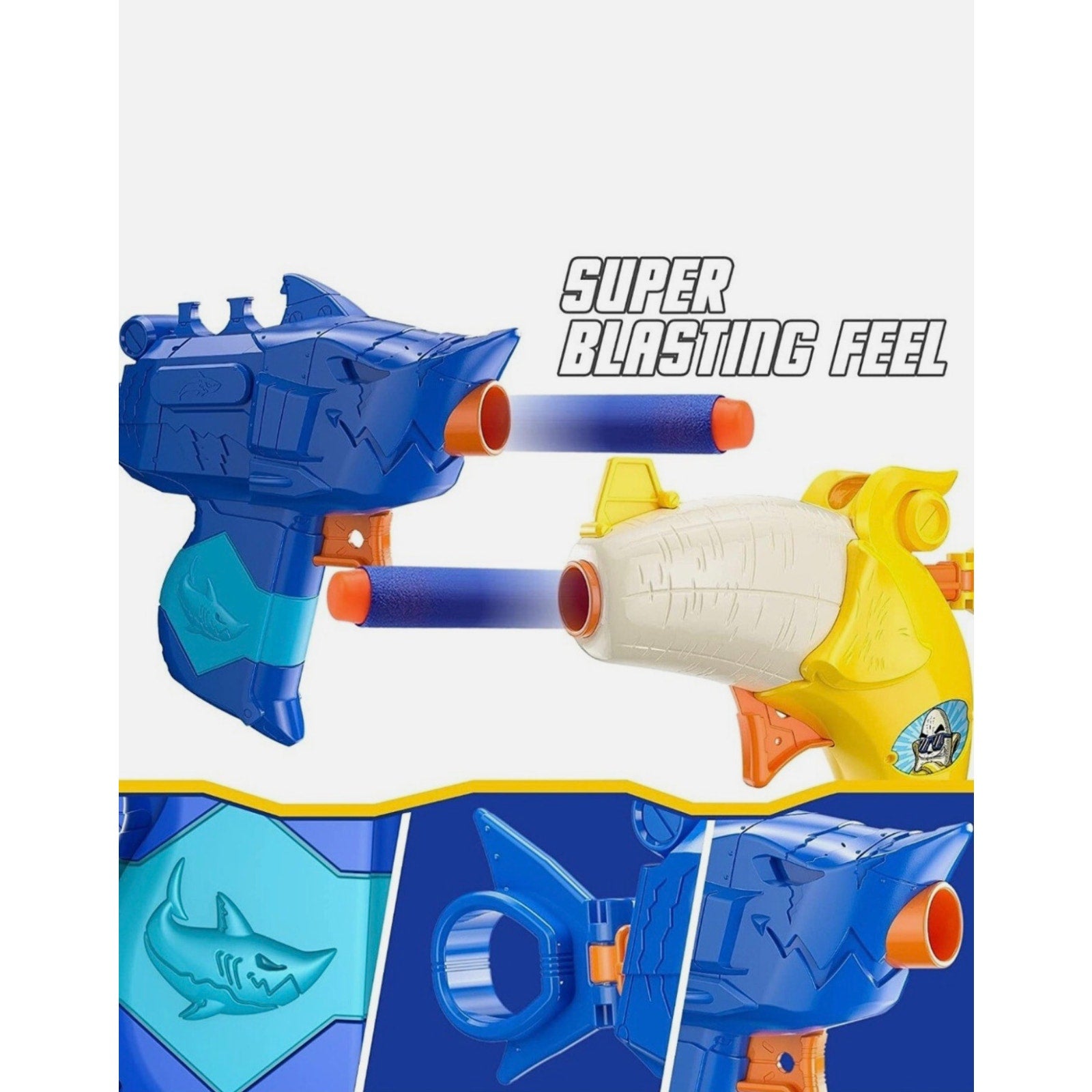 Team Monsterbot VS Team Funplants Foam-Dart Blaster Set (6 Guns 20 Darts)