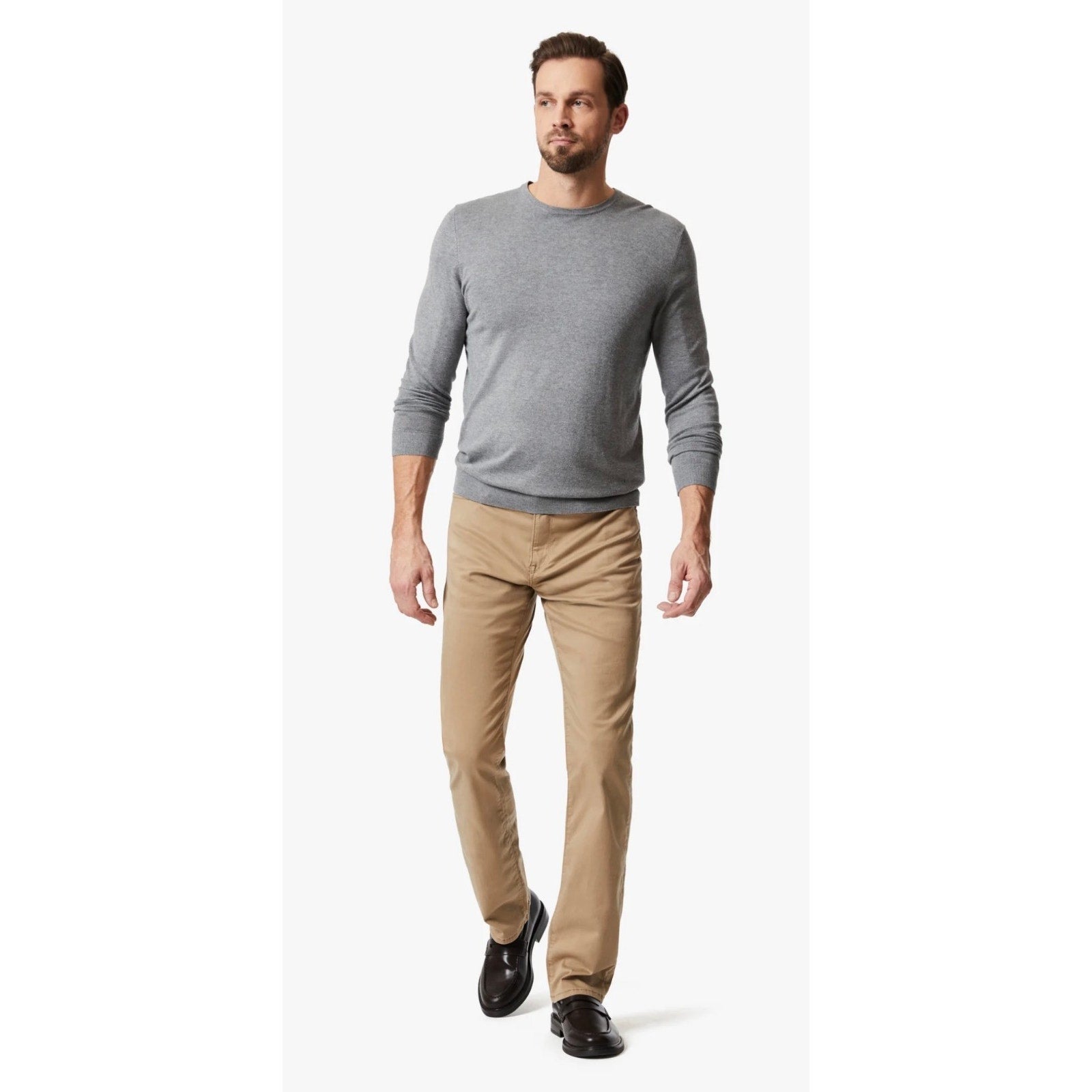 34 Heritage Chrisma Size W38 L36 Classic Comfort-Rise Twill Khaki Pants