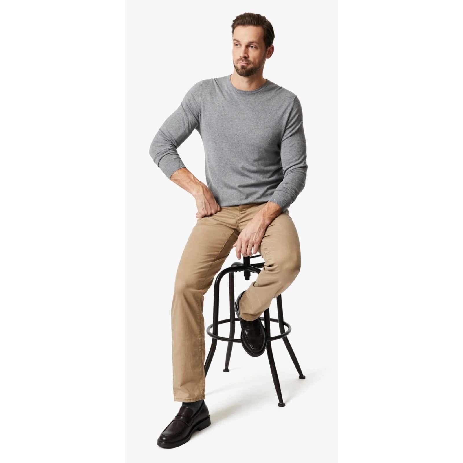 34 Heritage Chrisma Size W38 L36 Classic Comfort-Rise Twill Khaki Pants